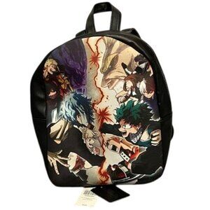 NWT My Hero Academia Battle Mini Backpack Anime Print Leather Strap #H-4-21